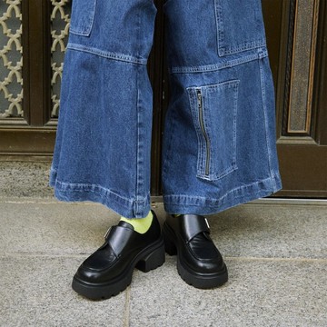 預購 SPUR Monk Strape Flatform Loafer - 厚底樂福鞋 UA9029BK