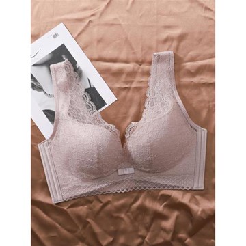 A變C！小胸聚攏內衣女上托收副乳舒適無鋼圈乳膠乳木棉背心式文胸