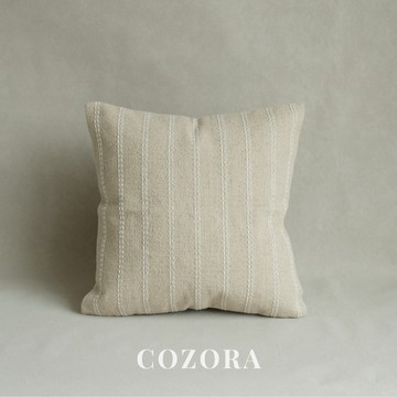 COZORA・Thalen米沙細條紋抱枕 靠墊 印度手工抱枕 沙發抱枕 沙發靠枕 枕頭