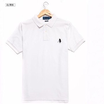 爆款小馬標男式翻領刺繡純色純棉大碼寬松短袖t恤外貿經典POLO衫