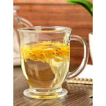 2025新款水晶玻璃杯帶把手耐高溫咖啡杯子帶蓋水杯茶杯女高顏值大