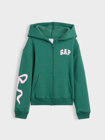 兒童寬鬆版Gap Logo拉鍊連帽外套