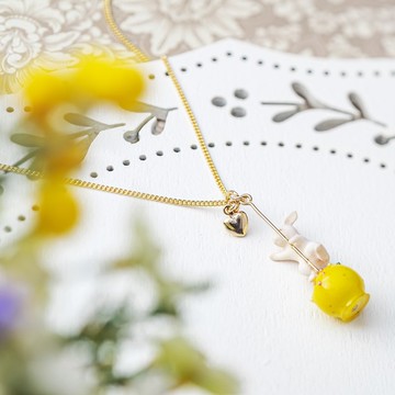 Happy Easter 糖葫蘆 白巧克力兔 項鍊