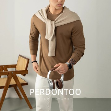 Cloudweave雲感液氨絲光棉長袖T恤男打底衫秋冬純白色親膚高級感鑫弘-衣錦男裝