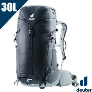 【德國 Deuter】TRAIL 30L輕量拔熱透氣健行登山背包(Airstripes 3D立體背負系統)/34407黑