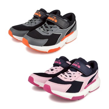 大童款-DIADORA大童輕量跑鞋13063黑灰/13065藍粉