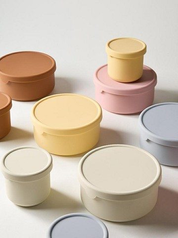 矽膠 硅膠飯盒級冰箱保鮮盒上班族可微波爐加熱水果便當盒