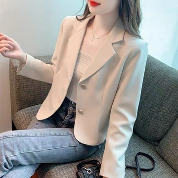 休閒短版上衣 西裝 外套 上衣 休閒短款小個子西裝外套新款春秋高級氣質韓版西服上衣多巴胺