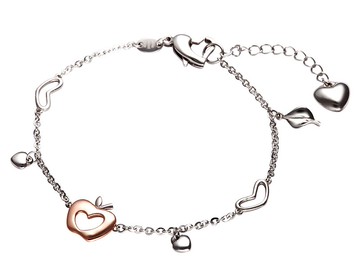 女手鍊  對手鍊  14K金鑽石白鋼 愛 Fashion