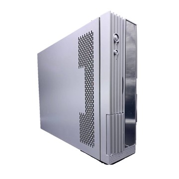 台灣霓虹 M-ATX 1大2小超薄立式電腦機殼 銀色含200W電源及風扇款 防盜款