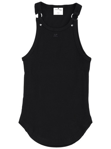 courreges "90's" top with buckles