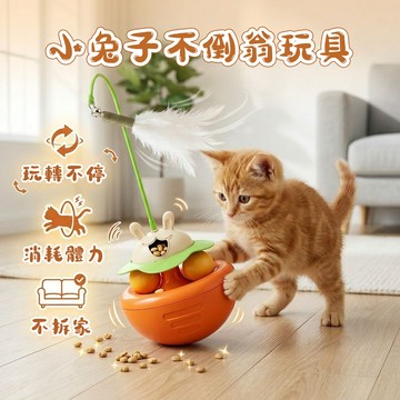 【台灣熱賣】逗貓玩具 不倒翁貓玩具 羽毛逗貓棒 貓咪轉盤玩具 寵物益智玩具 小貓自嗨解悶神器 貓薄荷鈴鐺玩具 貓互動玩具