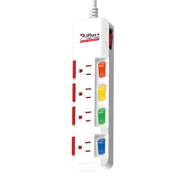 iPlus 保護傘 5切4座防塵扁插延長線 3-543S  1個