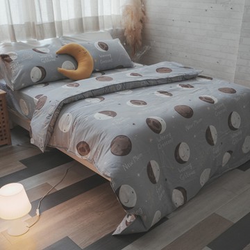二層紗 時空月球 雙人床包三件組 觸感親膚柔軟 台灣製 棉床本舖