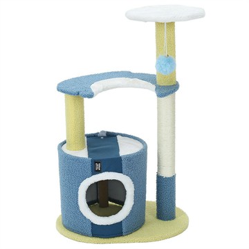 【優選百貨】貓爬架貓窩貓樹一體小型貓爬柱貓抓柱多功能小戶型貓架子貓咪用品