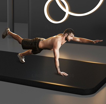 男士健身墊初學者瑜伽墊子加厚加寬隔音減震防滑運動瑜珈地墊家用【步行者戶外生活館】