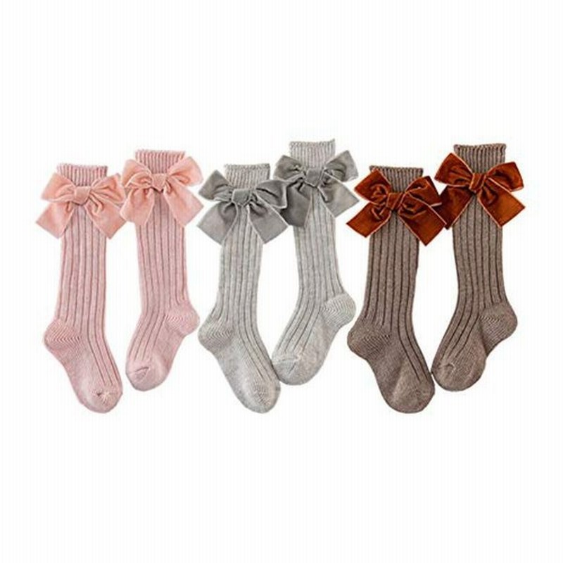 ハイソックス 子供 ガールズ 靴下 キッズソックス リボン付き入学式 卒業式 発表会 通園 通学 女の子 3足セット ピンク ライトグレ 通販 Lineポイント最大0 5 Get Lineショッピング