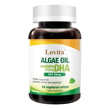 Lovita 藻油素食軟膠囊  500mg  含DHA 275mg + DPA 50mg  60顆  1罐