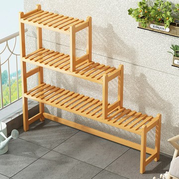 陽台花架 客廳花架陽臺花架落地式置物架多層客廳階梯式綠蘿架室內實木多肉爬藤支架【HZ73774】