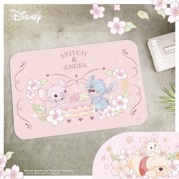 星際寶貝 史迪奇&安琪 櫻花軟式珪藻土地墊