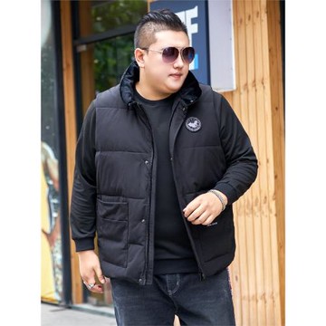 男士大碼男女款加肥加大特體肥佬羽絨服大鵝馬甲背心防寒立領外套