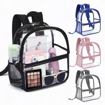 幼兒園透明書包女小班中班防水雙肩包兒童舒適寬肩帶藍色男童背包