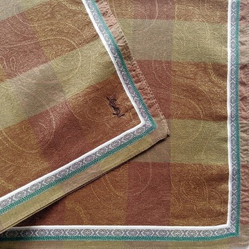 YvesSaintLaurent 復古手帕 / 口袋巾 18.5 x 18.5 英吋