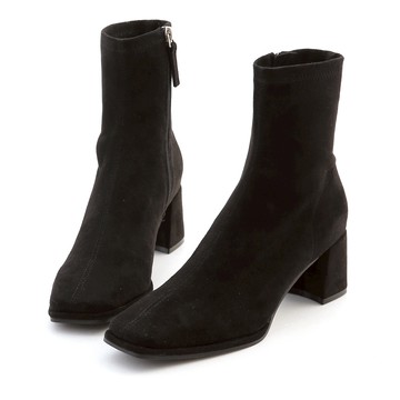 D+AF 美麗零死角．素面方頭高跟瘦瘦靴