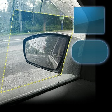 後照鏡車窗防水貼膜  2入 防霧貼片 防水貼膜 疏水膜 疏水貼 防雨膜 防霧膜 後視鏡防水【CO0204】普特汽車精品
