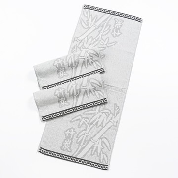 [台灣毛巾網] 竹炭機能紗緹花毛巾 單條 33x78cm