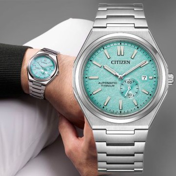 CITIZEN 星辰 Mechanical Zenshin 鈦金屬 小秒盤 機械錶 男錶 送禮 禮物 推薦 NJ0180-80M