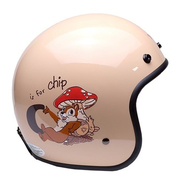 EVO 安全帽 CA-310M 復古帽 迪士尼 松果奇奇蒂蒂 奶茶 半拆洗 半罩 卡通圖案 正版授權