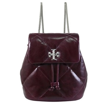TORY BURCH 174844 KIRA 翻蓋旋鎖扣鏈條兩用斜背/後背包.深紅