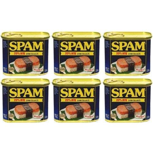 SPAM 減塩スパム 沖縄仕様 6缶パック 340グラム (x 6)