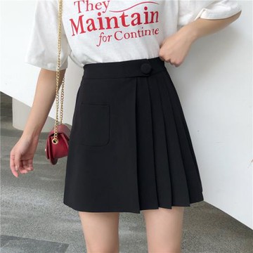 黑色半身裙不規則短裙春裝女2025年新款包臀裙高腰A字裙百褶裙潮