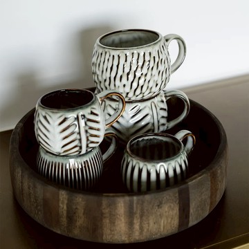 比利時 S&P Arto 森山嵐葉 織紋馬克杯 松果