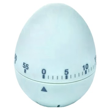 KitchenCraft 蛋型發條計時器  ABS塑料  矽膠塗層  莫蘭迪色  1個