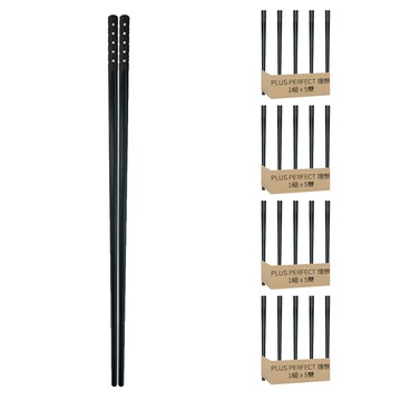 PLUS PERFECT 理想 黑金鋼筷  24cm 5雙  黑鑽  4組
