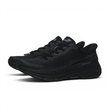 SKECHERS 慢跑鞋 MAX CUSHIONING 全黑 免鞋帶 足弓 瞬穿 男 220553BBK