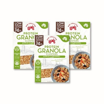 低糖烘烤堅果穀物燕麥片(蘋果焦糖)(450g)-3盒組