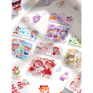 🍋檸檬青🍋新款現貨超可愛卡通閃閃的日記系列貼紙4款30枚入手帳裝飾素材