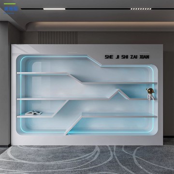 免運 可打統編 烤漆展示櫃 公司企業榮譽墻美妝美甲化妝品展廳產品展櫃 樣品陳列櫃【MYG10291】