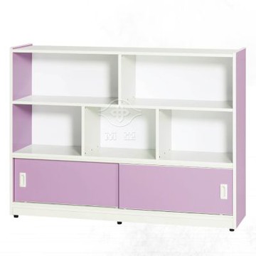 文創集-南亞塑鋼     安格 南亞塑鋼3.9尺雙拉門多格置物櫃/收納櫃-118.1x30.8x90cm免組