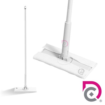 【德昌】馬上淨懶人自動夾布大平板拖把(平拖/免沾手/吸水/乾濕兩用/除塵/地板清潔)