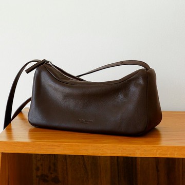 sobag簡約氣質真皮高級感單肩斜挎枕頭包女ins文藝通勤手拎腋下包