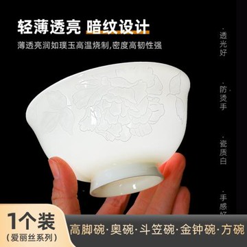 家用骨瓷飯碗輕奢面碗創意湯碗網紅早餐碗微波爐碗單個景德鎮餐具