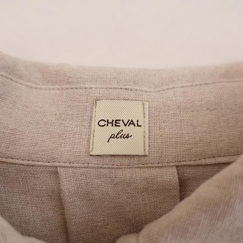 シュヴァルプラス CHEVAL Plus *リネン混長袖シャツ*36シュバル