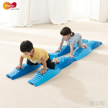 【Weplay】童心園 波浪觸覺步道-藍色海洋、綠光森林 增進孩子平衡訓練與身體重心
