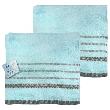 石墨烯浴巾 台灣製 135 x 70cm 233g 棉紗  藍色  2條