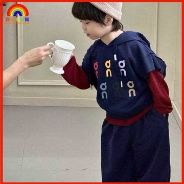 🍊秋季新品🍊2025年秋款小中童男寶三件套(上衣兩件可分開)網紅爆款時尚款兒童男童套裝 男童秋裝 男寶套裝男孩套裝Q